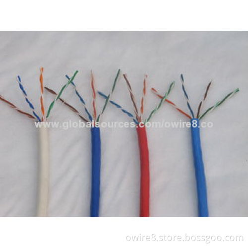 UL Compliant Cat5e UTP LAN Cable, 60 or 75°C Rated Temperature